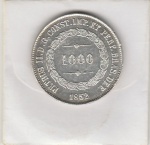 1000 REIS DE PRATA DE 1852 SOB/FLOR