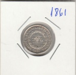 200 REIS DE PRATA DE 1861