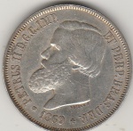 2000 REIS DE PRATA DE 1869 SOB/FLOR