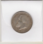 500 REIS DE PRATA DE 1889 COM RABICHO NO CABELO