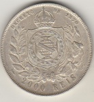 2000 REIS DE PRATA DE 1889 GALHO SOLTO