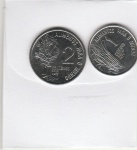 1 E 2 CENTAVOS DE 1977 FAO