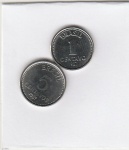 1 E 5 CENTAVOS DE 1987