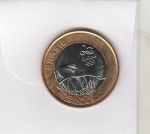 VARIANTE 6 DEDOS , SOBRE 1 REAL DE 2015 GOLFE