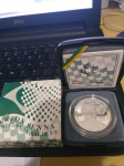 2 REAIS DE PRATA DE 1995 ( TRI CAMPEÃO MUNDIAL DE F1 , AYRTON SENNA)NÃO TEM A CX DE PAPELÃO DE FORA