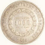 Moeda do Brasil: 1000 Réis 1856 - Soberba - Prata 