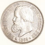 Moeda do Brasil: 500 Réis 1868 - Soberba / Flor de Cunho  - Prata