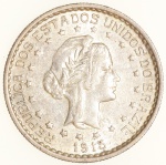 Moeda do Brasil: 500 Réis 1913 A - Estrelas Soltas - Soberba / Flor de Cunho - Prata 