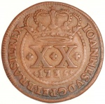 Moeda do Brasil: XX Réis 1735 - Soberba / Flor de Cunho  - Cobre