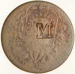 Moeda do Brasil: 80 Réis 1830 Rio - Carimbo M do Maranhão  - Cobre