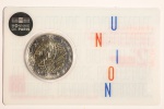 Moeda da  França: 2  Euros 2020  na cartela  - UNION - Flor de Cunho Excepcional 