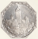 Moedas da Alemanha: Moeda de 20 Pfennige usadas nos Trams e Bondes da época de alta inflacao de 1917 a 1923 (Notgeld) - LUGINSLAND  - Alumínio