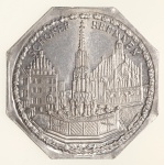 Moedas da Alemanha: Moeda de 20 Pfennige usadas nos Trams e Bondes da época de alta inflacao de 1917 a 1923 (Notgeld) - SCHONER BRUNNEN  - Alumínio