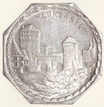 Moedas da Alemanha: Moeda de 20 Pfennige usadas nos Trams e Bondes da época de alta inflacao de 1917 a 1923 (Notgeld) - HENKERSTEG  - Alumínio