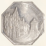 Moedas da Alemanha: Moeda de 20 Pfennige usadas nos Trams e Bondes da época de alta inflacao de 1917 a 1923 (Notgeld) - STADT. SPARKASSE  - Alumínio