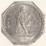 Moedas da Alemanha: Moeda de 20 Pfennige usadas nos Trams e Bondes da época de alta inflacao de 1917 a 1923 (Notgeld) - HANS SACHS  - Alumínio