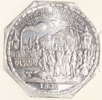 Moedas da Alemanha: Moeda de 20 Pfennige usadas nos Trams e Bondes da época de alta inflacao de 1917 a 1923 (Notgeld) - I.DEUTSCHE  EISENBAHN NURNBERG FURTH  - Alumínio