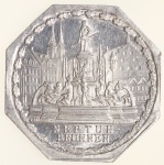 Moedas da Alemanha: Moeda de 20 Pfennige usadas nos Trams e Bondes da época de alta inflacao de 1917 a 1923 (Notgeld) - NEPTUN BRUNNEN  - Alumínio