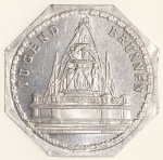 Moedas da Alemanha: Moeda de 20 Pfennige usadas nos Trams e Bondes da época de alta inflacao de 1917 a 1923 (Notgeld) - TUGEND BRUNNEN  - Alumínio