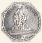 Moedas da Alemanha: Moeda de 20 Pfennige usadas nos Trams e Bondes da época de alta inflacao de 1917 a 1923 (Notgeld) - KUNST - BRUNNEN FURTH  - Alumínio