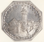 Moedas da Alemanha: Moeda de 20 Pfennige usadas nos Trams e Bondes da época de alta inflacao de 1917 a 1923 (Notgeld) - TIEFER BRUNNEN  - Alumínio