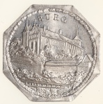 Moedas da Alemanha: Moeda de 20 Pfennige usadas nos Trams e Bondes da época de alta inflacao de 1917 a 1923 (Notgeld) - BURG  - Alumínio