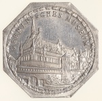Moedas da Alemanha: Moeda de 20 Pfennige usadas nos Trams e Bondes da época de alta inflacao de 1917 a 1923 (Notgeld) - GERMANISCHES MUSEUM  - Alumínio
