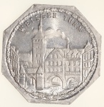 Moedas da Alemanha: Moeda de 20 Pfennige usadas nos Trams e Bondes da época de alta inflacao de 1917 a 1923 (Notgeld) - WEISSER TURM  - Alumínio