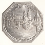 Moedas da Alemanha: Moeda de 20 Pfennige usadas nos Trams e Bondes da época de alta inflacao de 1917 a 1923 (Notgeld) - HL. GEIST SPITAL  - Alumínio