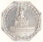 Moedas da Alemanha: Moeda de 20 Pfennige usadas nos Trams e Bondes da época de alta inflacao de 1917 a 1923 (Notgeld) - WASSER SPEIER  - Alumínio