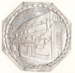 Moedas da Alemanha: Moeda de 20 Pfennige usadas nos Trams e Bondes da época de alta inflacao de 1917 a 1923 (Notgeld) - BRATWURSTGLOCKL  - Alumínio