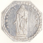 Moedas da Alemanha: Moeda de 20 Pfennige usadas nos Trams e Bondes da época de alta inflacao de 1917 a 1923 (Notgeld) - ALBRECHT DURER  - Alumínio