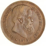 Moeda do Brasil: 40 Réis 1873 - Soberba / Flor de Cunho