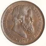 Moeda do Brasil: 40 Réis 1879 - Al B796 - Bronze - Soberba /  Flor de Cunho  