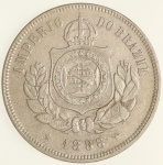 Moeda do Brasil: 200 Réis 1888 - Soberba / Flor de Cunho  - Niquel