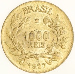 Moeda do Brasil: 1000 Réis 1927 - Flor de Cunho Excepcional