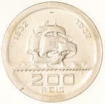 Moeda do Brasil: 200 Réis 1932 - Série Vicentina - Soberba / Flor de Cunho 