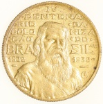 Moeda do Brasil: 500 Réis 1932 - Coletinho -  Série Vicentina -  Flor de Cunho 