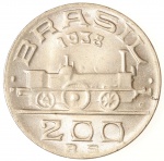 Moeda do Brasil: 200 Réis 1938 Mauá - Flor de Cunho 