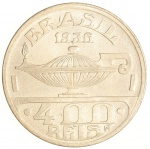 Moeda do Brasil: 400 Réis 1936 - Flor de Cunho 