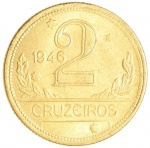 Moeda do Brasil: 2 Cruzeiros 1946 - Flor de Cunho 