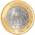 Moeda do Brasil: 1 Real 2005 - Banco Central 40 anos - Flor de Cunho