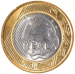 Moeda do Brasil: 1 Real 2017 - Flor de Cunho