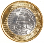 Moeda do Brasil: Lote contendo 2 Moedas: 1 Real 2019 - Soberba / Flor de Cunho e 1 Real 2020 Flor de Cunho 