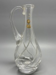 CRISTAL - Jarra, delicadamente lapidada. Feita a mão. Alt. 25 cm.