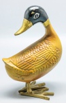 ESCULTURA - Escultura indiano de pato em bronze. Med. 8x12x7 cm.
