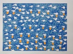 Antonio Poteiro, Revoada Azul, gravura, PE, Edição Póstuma, 70x100cm, sem moldura, Edição Autorizada pelo filho do artista Sr. Valdir Batista de Sousa e impressa pela Arte Prints.