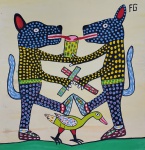 Francisco Graciano, Figuras, óleo sobre tela, 78x75cm, sem moldura