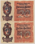 Numismática, LIECHTENSTEIN. Duas Réplicas de Cédulas Raras P-1 e P-2