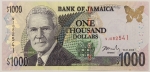 Numismática, JAMAICA. Uma Cédula P-86 1000 Dollars 2008 Flor de Estampa